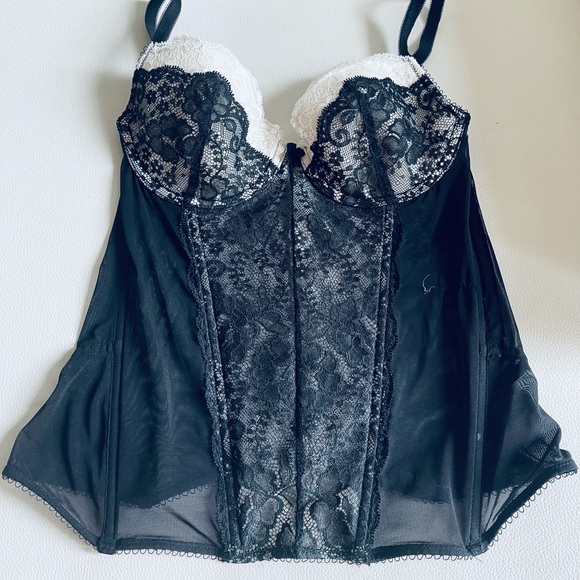 Victoria Secret black corset 34B - Picture 1 of 5